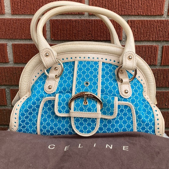 Celine Handbags - AUTHENTIC CELINE MACADAM BOOGIE CANVAS HANDBAG